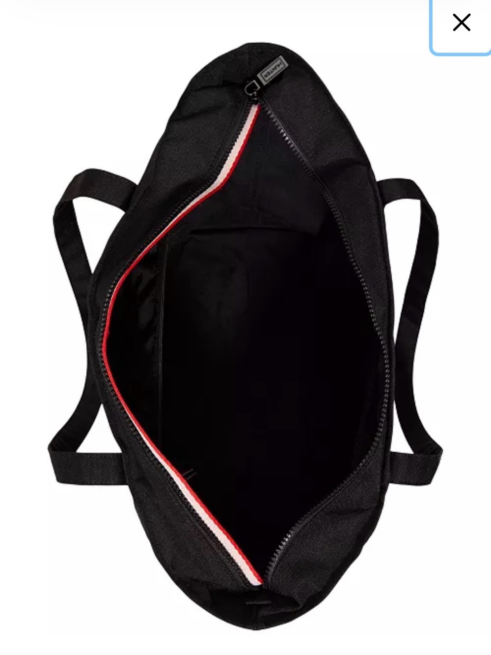 Hunter Black Canvas Campus Tote gym book laptop overnight carryon Bag NWT - Picture 8 of 8